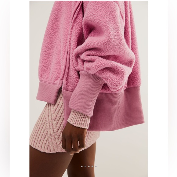 Free People Cozy Camden Sweatshirt Pink XS We the Free $98 Retail - Picture 3 of 10